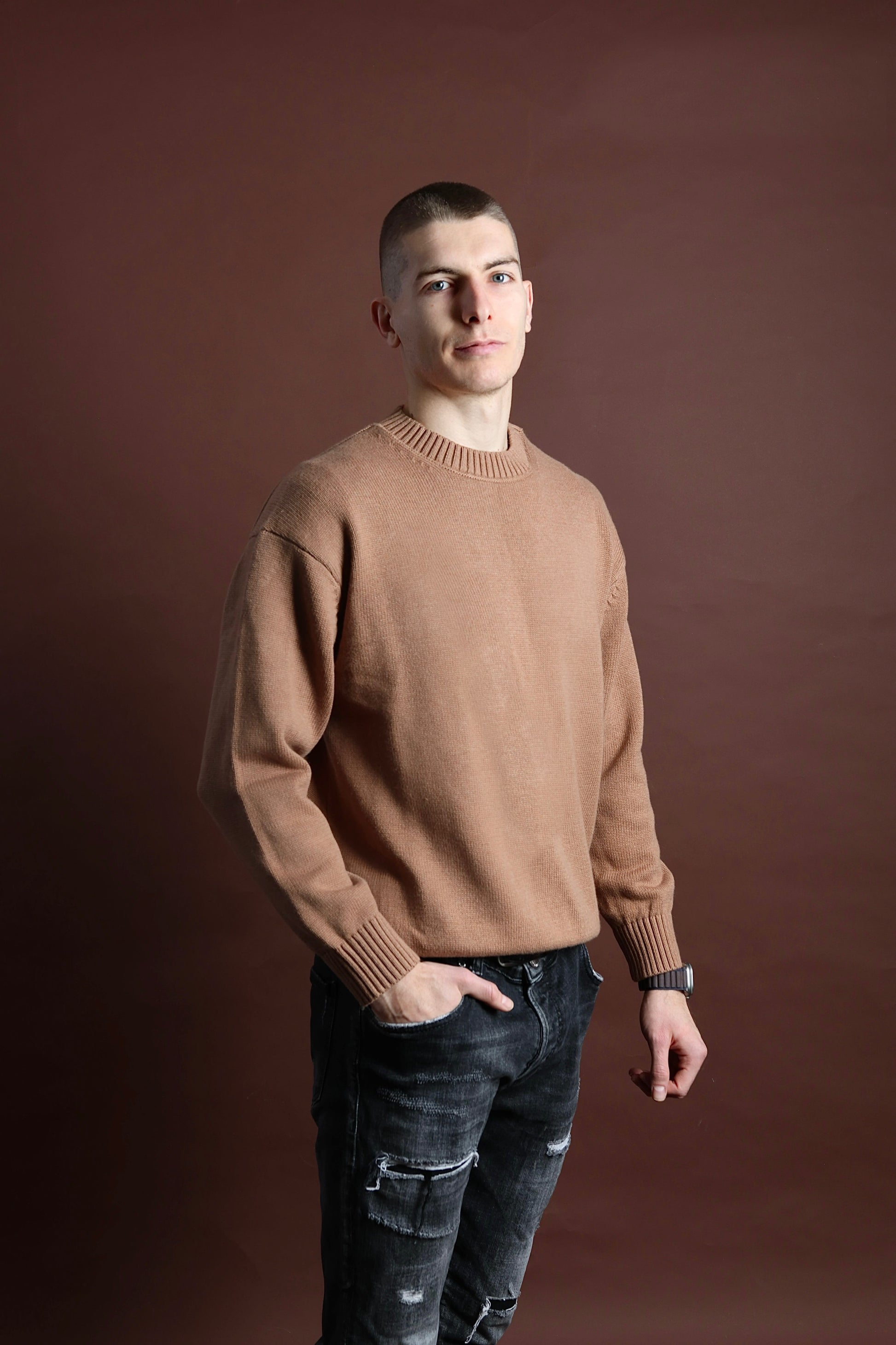Maison Alexov Wool-Cotton Sweater